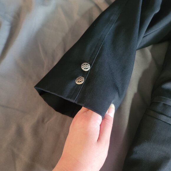 Hilary Radley Trench Coat Womens 4 Black Wool Business Casual Canadian Jacket - Picture 4 of 16